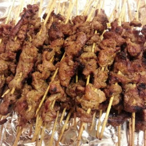 grilled pork skewers