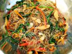 Japchae ( Korean Glass Noodles With Vegetables )