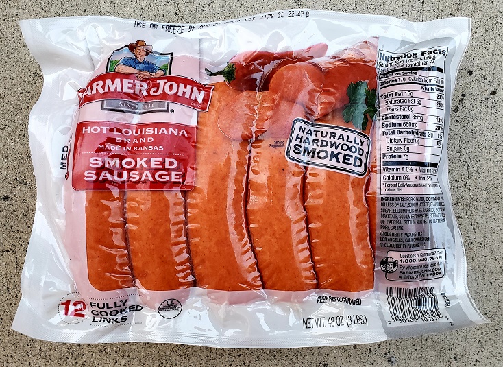Farmer John Hot Louisiana Brand Smoked Sausage, 42 oz