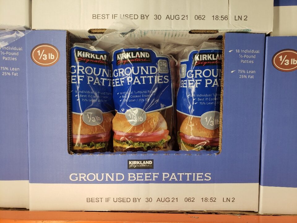 are kirkland beef patties gluten free